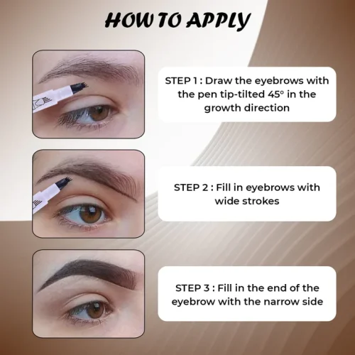 forked eyebrow pencil apply