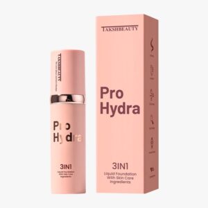 Takshbeauty Pro Hydra 3-in-1 Liquid Foundation – High Coverage, Waterproof & Long Wear